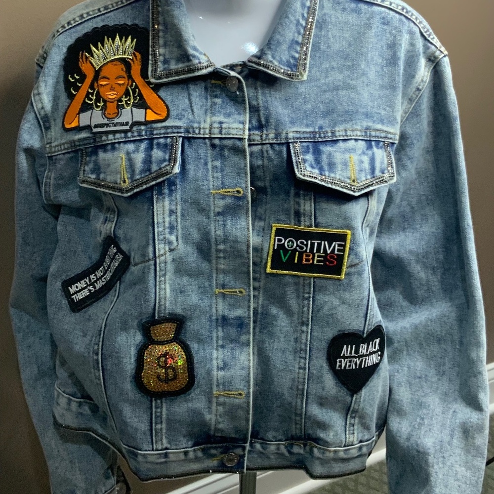 Ladies New Custom Deninn Jacket LARGE